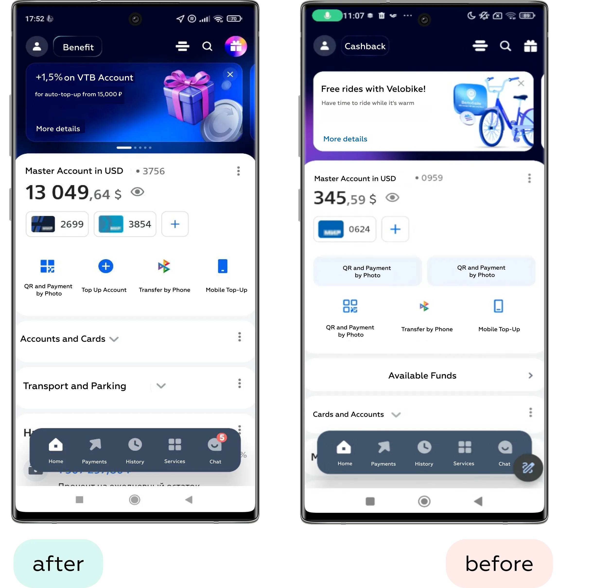 M-commerce app UX example